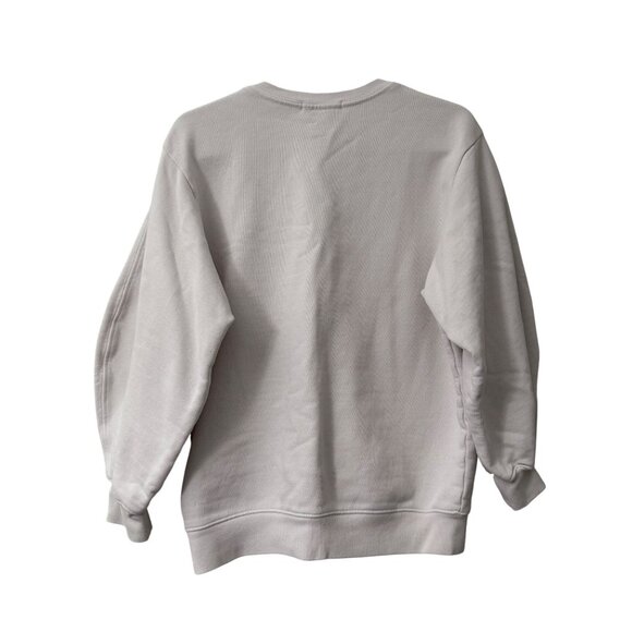 Agolde Thora Light Gray Sweatshirt Balloon Sleeve Womens Size Small - Picture 3 of 5